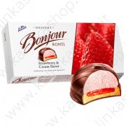 Десерт "Bonjour" клубника со сливками (232г)